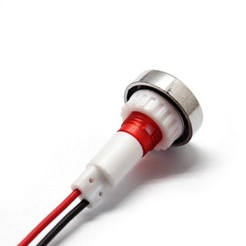 12V-400V LED Warning Light 3 Colors 10mm Indicator Lamp Car Van Boat Indicator Light Pilot Dash Dashboard Panel Warning Lamp Red/Green/Yellow