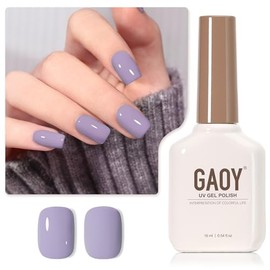 GAOY Purple Gel Nail Polish, 16ml Soak Off Gel Polish, UV Light Cure for Nail Art DIY Manicure at Home, 2022 Muted Purple