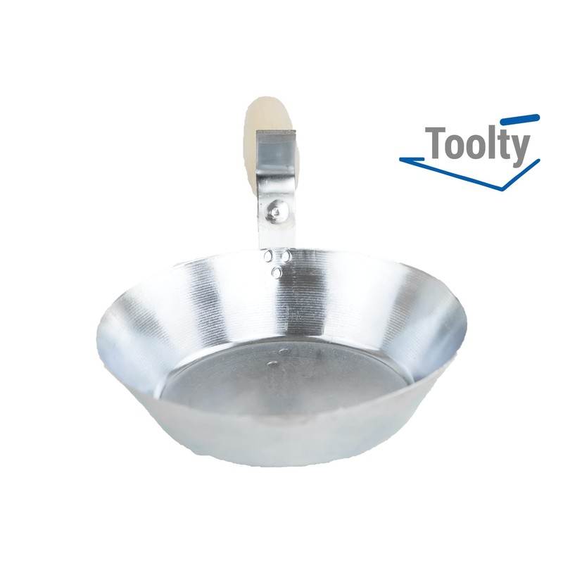 Toolty Masonry Scoop, Construction Pan - 170mm (6.69") - Wooden