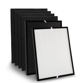 6-Pack Replacement Filter Compatible with AD3000 AD3000M AD3000Pro Air Purifier, Includes 1 High-Efficiency Filter, 1 Activated Carbon VOC Filter & 4 Extra Pre-Filters, Premium 3-Stage Filtration