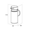 Tiger Noon Small Wall Mounted Soap Dispenser, Stainless Steel, Black,
