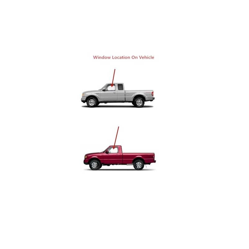 Driver Left Side Door Window Door Glass Compatible with Ford