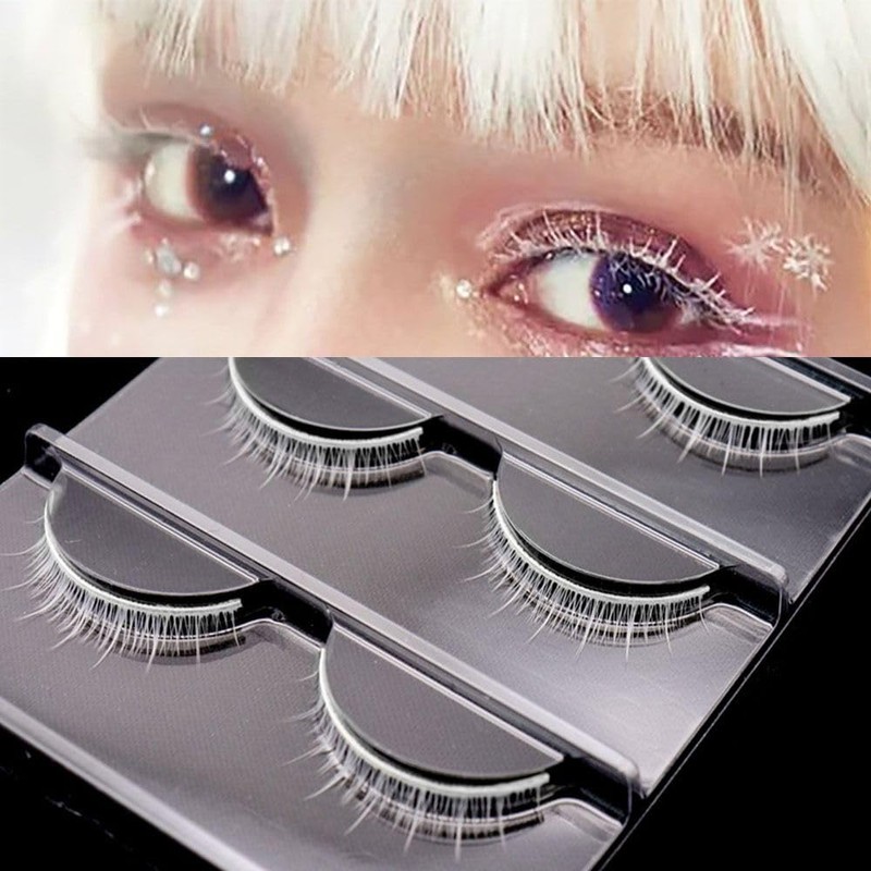 White False Eyelashes for Cosplay White False Eyelashes Natural False