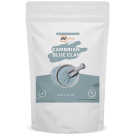 mGanna 100% Natural Cambrian Blue Clay for Facial Masks, Creams, Body Wraps, Soft Peels and Scrubs, and Soap Making 2 LBS / 908 GMS