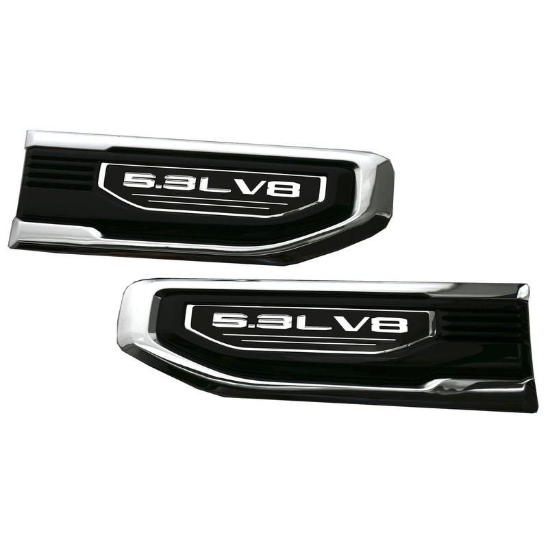 Pair New 5.3L V8 Vent Emblems Kit 3D Driver Passenger