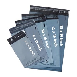 DVIVA 50 Mixed Postage Bags - 5 Sizes |Tamper Proof Parcel Bags | Grey Recyclable Mailing Bags for Shipping | Tear Resistant Delivery Bags for Packaging | Postal Bags for Parcels