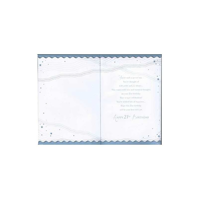 Xpress Yourself Son 21 Today! Medium Sized Headphones Birthday Card