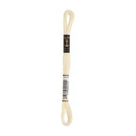 Anchor 232956 4635000-00275 Embroidery Thread, Cotton, Cream, 3 g