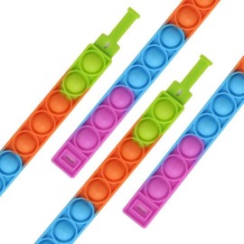 Unbranded Rainbow pop it bracelet pack of 6 Silicon bracelet party supply perfect gift
