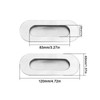 Forreen Shell Handle, Stainless Steel, Square, Pack of 6 Recessed
