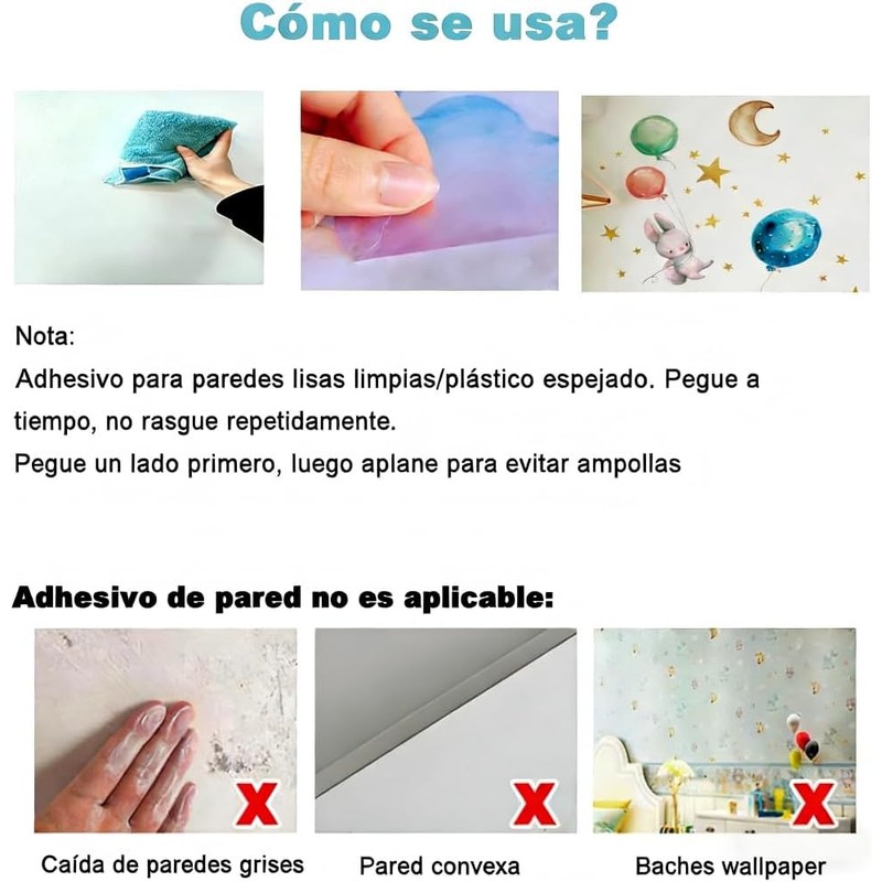127Pcs Estrellas fluorescentes para techo, Pegatinas Estrellas de Pared(B)