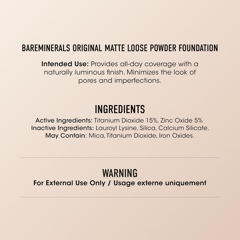 Original Matte Loose Mineral Foundation SPF 15, 03 Fairly Light,