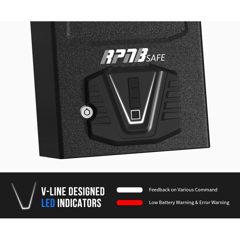 RPNB Gun Security Safe, Quick-Access Firearm Safety Device with Biometric
