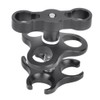 Aluminium Alloy Black Diving Triple Ball Clamp Outdoor Camera Arm