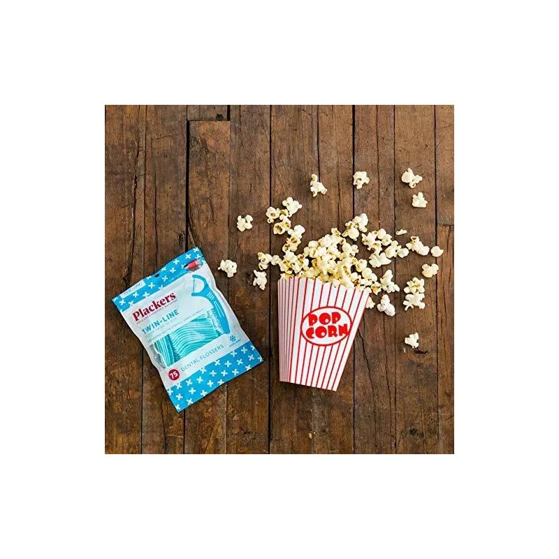 Plackers Twin-Line Dental Floss Picks, Designed with Two High Assorted