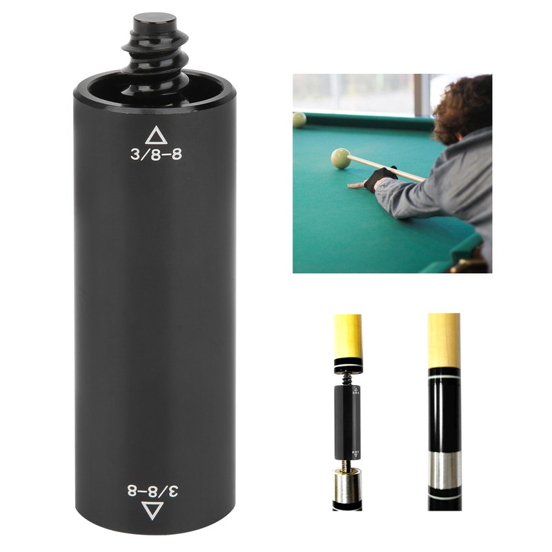Pool Extension Cue 2oz Billiard Middle Shaft Aluminium Extender Adapter