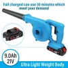 Cordless Leaf Blower Vacuum Handheld Electric Leaf Blower With 2