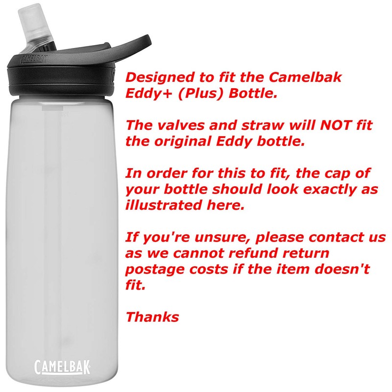 CAMELBAK Eddy+ Bottle Replacement Bite Valves & Straws - Transparent,