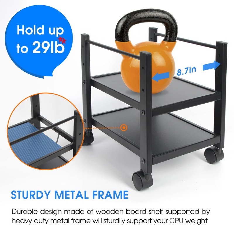 J JACKCUBE DESIGN 2 Tier Computer Tower Stand for Desktop