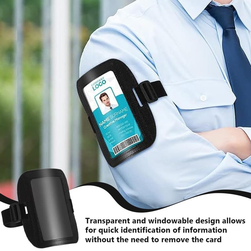 Waterproof Arm Badge Holder, Adjustable Badge Armband, Durable ID Armlet,