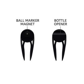 GroovePath Golf Ball Markers - Divot Repair Tool with 2 Magnetic Ball Markers (Divot Repair Tool with 2 Magnetic Ball Markers Black)