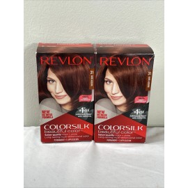 Revlon Color Silk Permanent Hair Color - Dark Auburn 31, Lot Of 2, Ammonia Free