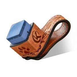 KONLLEN Engraved Leather Chalk Holder Magnetic Vegetable Tanned Leather Pool Cue Snooker Silent Billiard Accessories