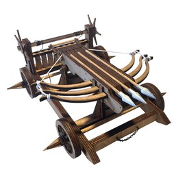 YAQUMW The Wu-HOU Crossbow Chariot China Three Kingdoms Weapons DIY Scale Model Kits-3D Adult stem projects Retro Wooden Puzzle Desktop Toy Birthday Gift