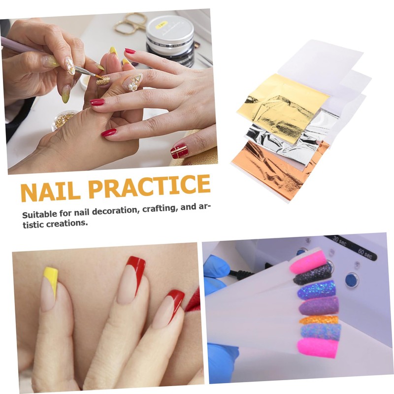 DOITOOL Imitation Leaf Sheets 120 Pcs Foil Paper Craft Foil