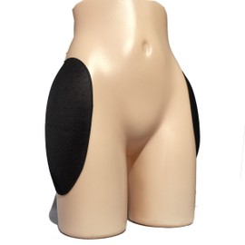 Self-adhesive Reusable Padded Hip Sponge Hip Pad 500 (L, Black)