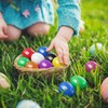 yptniginu Easter Eggs 2.4” - Green Fillable Easter Eggs -