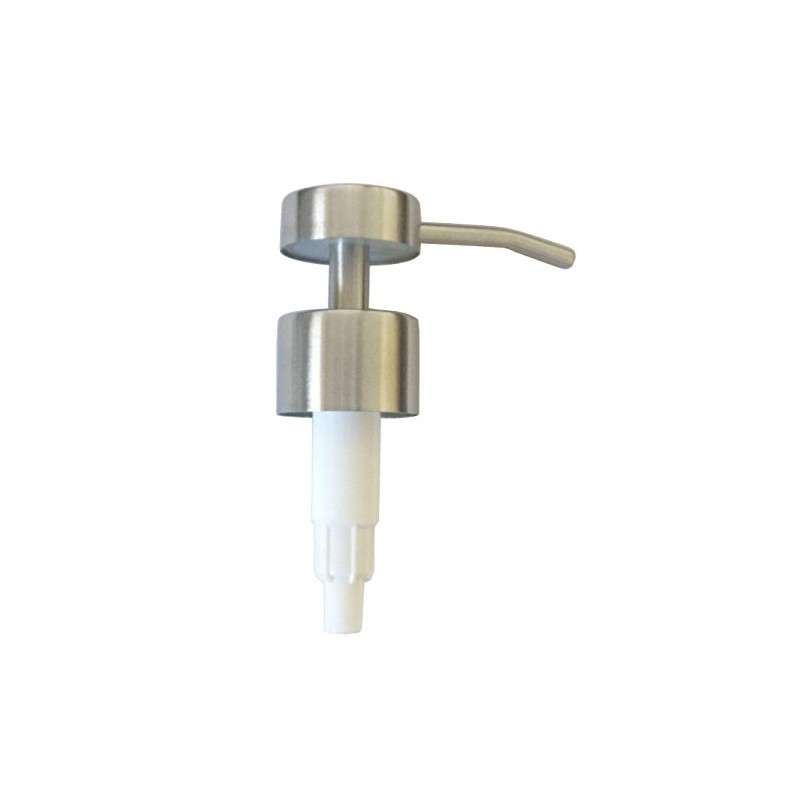 Stainless Steel Satin Finish Replacement Lotion Dispenser Pump, 28/400, 2CC
