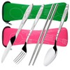 8 Pieces Flatware Sets Knife, Fork, Spoon, Chopsticks, SENHAI 2
