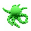 Octopus - Flexible Articulating Fidget Toy - Green - Stress