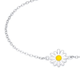 Prinzessin Lillifee 2035987 Bracelet 925 Sterling Silver Girls Children's Bracelet 12 + 2 cm Silver Flower Comes in Jewellery Gift Box, Sterling Silver, None