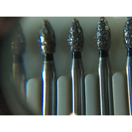 goldburs.com Dental Diamond Burr Extra Course 20 X Football Shape (368) # 257-018Xc Black