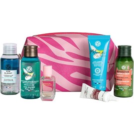 YVES ROCHER - Kit de de 6 Minis + Cosmetiquera Tamaño Travel Size, Ingredientes Naturales, Veganos Ideal para Regalar o llevar a todos lados