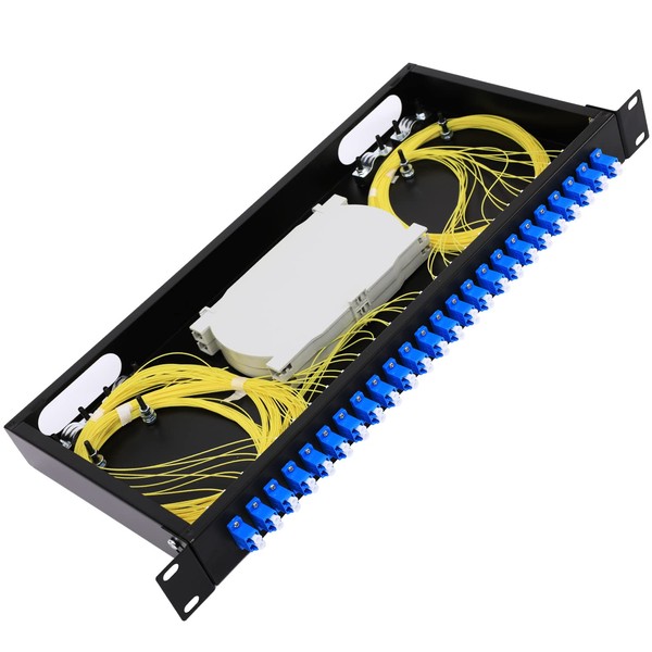 24 Duplex 48 Port LC-OS1 Rack Mount Enclosure Box Fiber