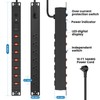 HHSOET 7 Outlet PDU Power Strip with Digital Display, 1U,