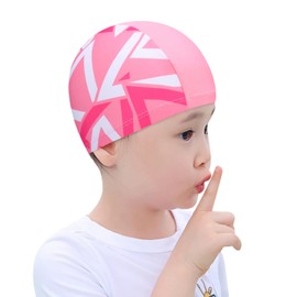 Kids Swimming Cap, Swimming Cap, Girls, Boys, Kids Swimming Hat, Cute Pattern, Elementary School Student, Comfortable, High Elasticity, Cloth Hat, Swim Cap, Protects Ears and Hair, Pool Hat, Training