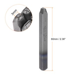 sourcing map 9pcs Number Stamp Set 1/8" 3mm High Tool Steel 0-9 Punch Press Tools Metal Stamps Set Hammer Hand Punch for Metal Plastic Wood Leather Brass Stamping