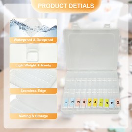 Bliceon 31 Pcs Craft Storage Box with 30 Small Organizer, Diamond Painting Storage Boxes, Transparent Plastic Organizer for Beads, Jewelry, Tools and Kids’ Crafts, Craft Organizer for DIY Projects