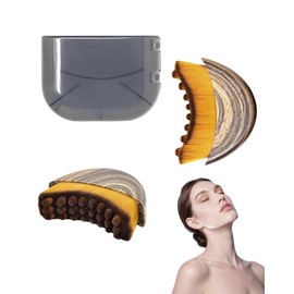 Yotlein Lymphatic Face Brush, Relieves Fatigue, Chin and Jawline Sculpting, Lymphatic Drainage Brush Face, Natural Bristles for Dry Brushing Massage, Skin Care Tool