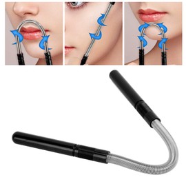 Spring Facial Hair, Spring Facial Hair Remover, Threading Epilator Mujeres Spring Threading Epilator Face Hair Threading Epilator para Face Lip Hair Removal(Púrpura) (Negro)