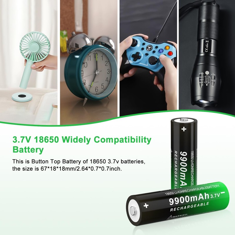 3.7V 18650 Battery 2 Bay/ 4 Bay Rechargeable Smart Charger,