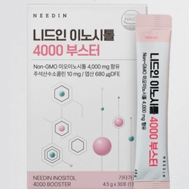 Needin Women's Inositol Booster Stick Powder Gift 30 Packets / 니드인 여성 이노시톨 부스터 스틱 파우더 선물 30포