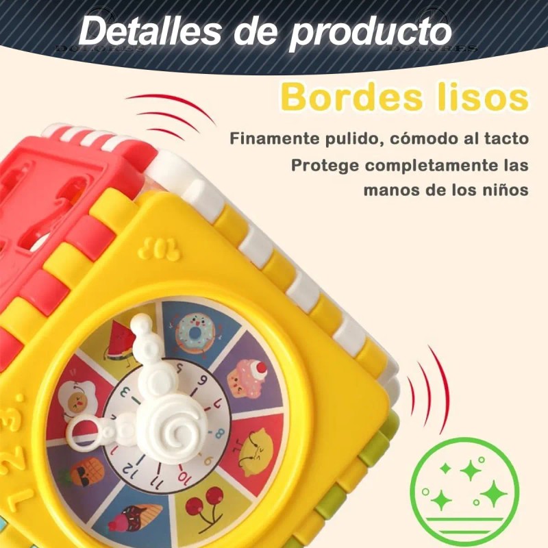 Juguete Niños Didáctico Educativo 6en1 Cubo Actividades Bebé