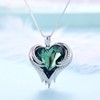 Love Heart Necklaces, Love Heart Angel Wings Pendant Necklace for