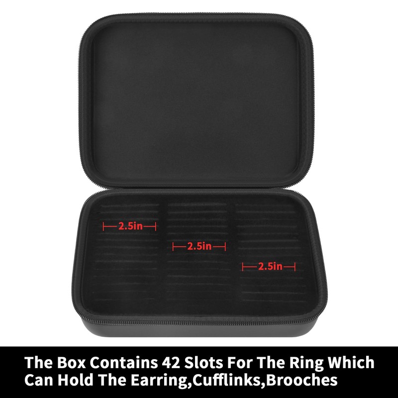GWCASE Ring Organizer Storage Case - Jewelry Ring Display Collector