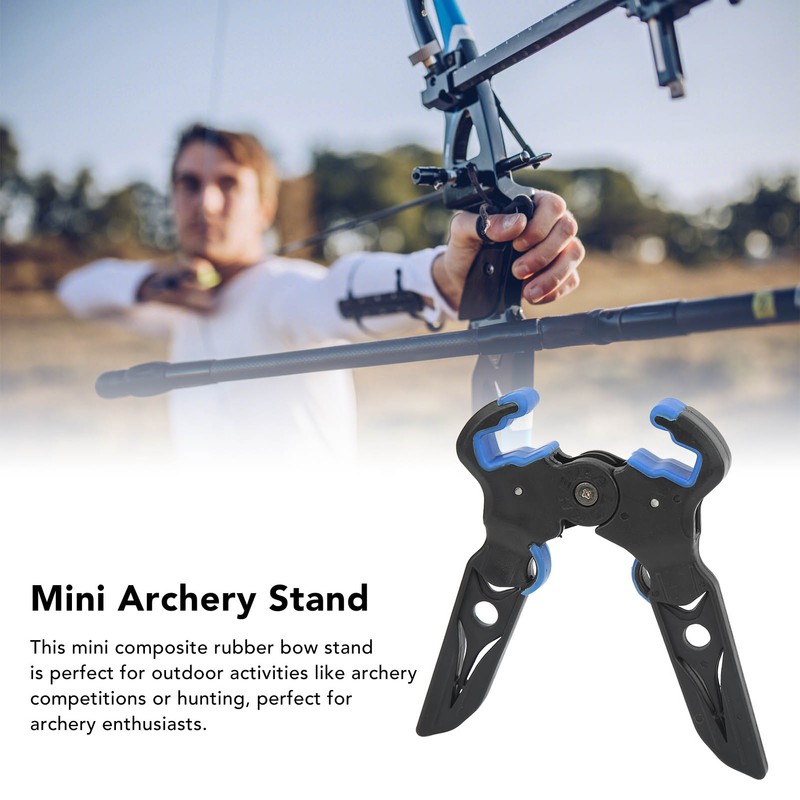 Composite Pulley Bow Bracket Mini Archery Holder Stand Rubber Bow